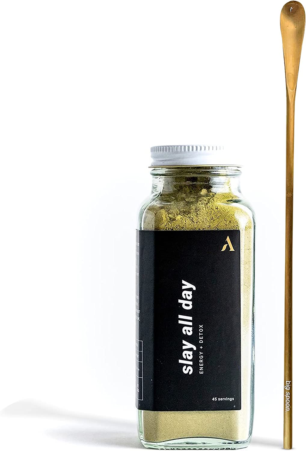 Apothékary Slay All Day | Herbal Powder | Energy + Immune Support | Includes Large Gold Spoon | (45 Servings) 4.8 Oz