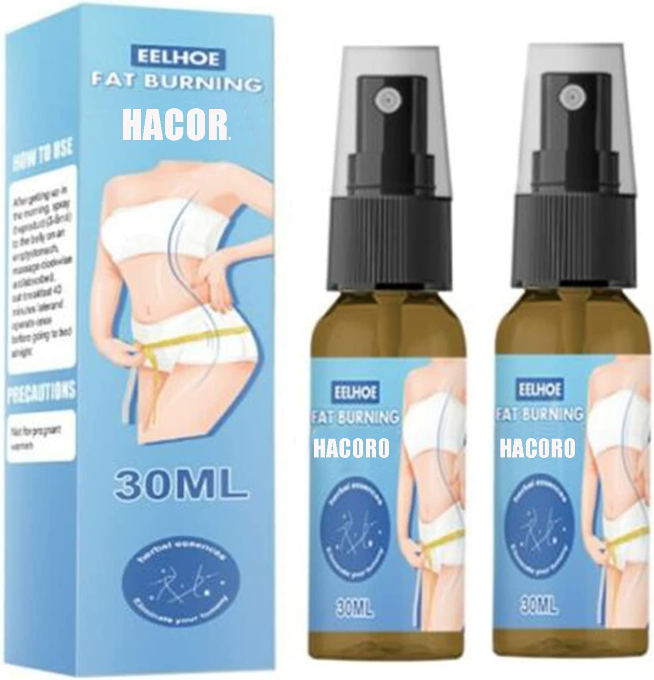 Fit Plus Skin Tightening Spray - 30ml Fat Loss Spray, Slimming Spray, Belly Abdomen Weight Loss Fast Fat Burning Spray, for Anyone Skin (2pcs)