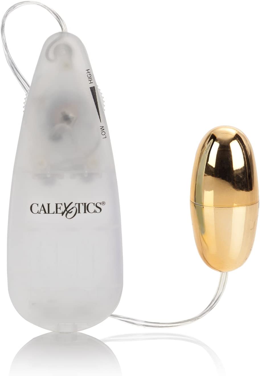 CalExotics Pocket Exotics Wired Bullet Vibrator - Sex Toys for Couples - Adult Vibe Egg Massager - Gold