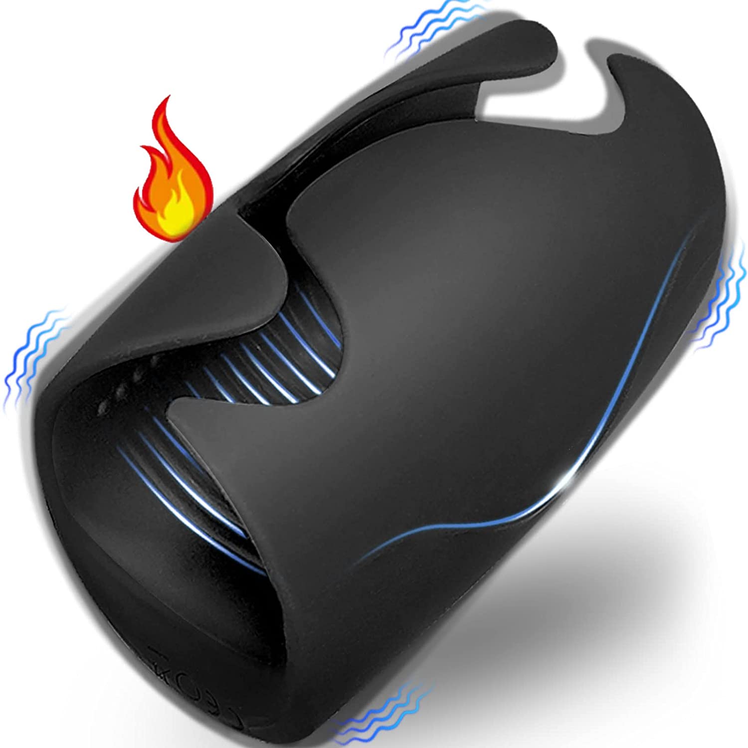 Mens Vibrator, Amegow Winged Male Masturbator with 10 Vibrations, Heating Male Vibrator with Ribbed Tunnel for Penis Stimulation Pleasure, Adult Male Sex Toy for Men Prolong Endurance & Games