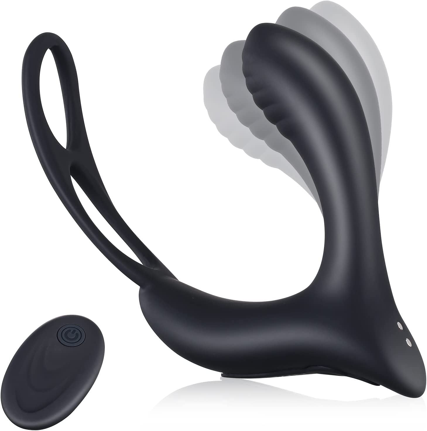 3-in-1 Remote Control Prostate Massager Vibrator with Penis Ring and Ball Loop, 10 Speeds Rechargeable Anal Sex Toy Waterproof G-spot Vibrating Stimulator for Men Women Couple