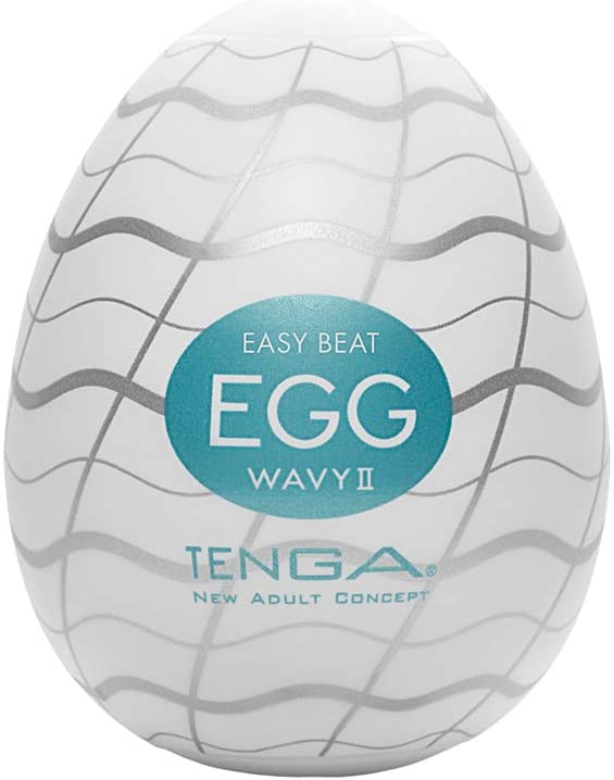 TENGA Easy Beat Egg Male Portable Pleasure Device, Wavy II