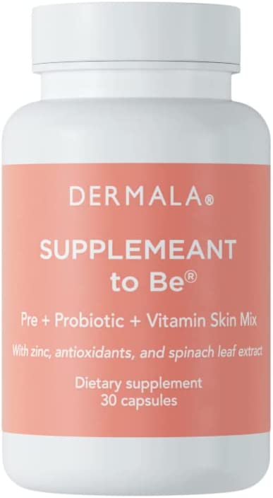 #FOBO SUPPLEMEANT to Be, Daily Prebiotics, Probiotics & Vitamin Skin Mix with Zinc, Vitamins by Dermala - Get Clear, Acne-Free, Radiant Skin Through Balancing Your Gut