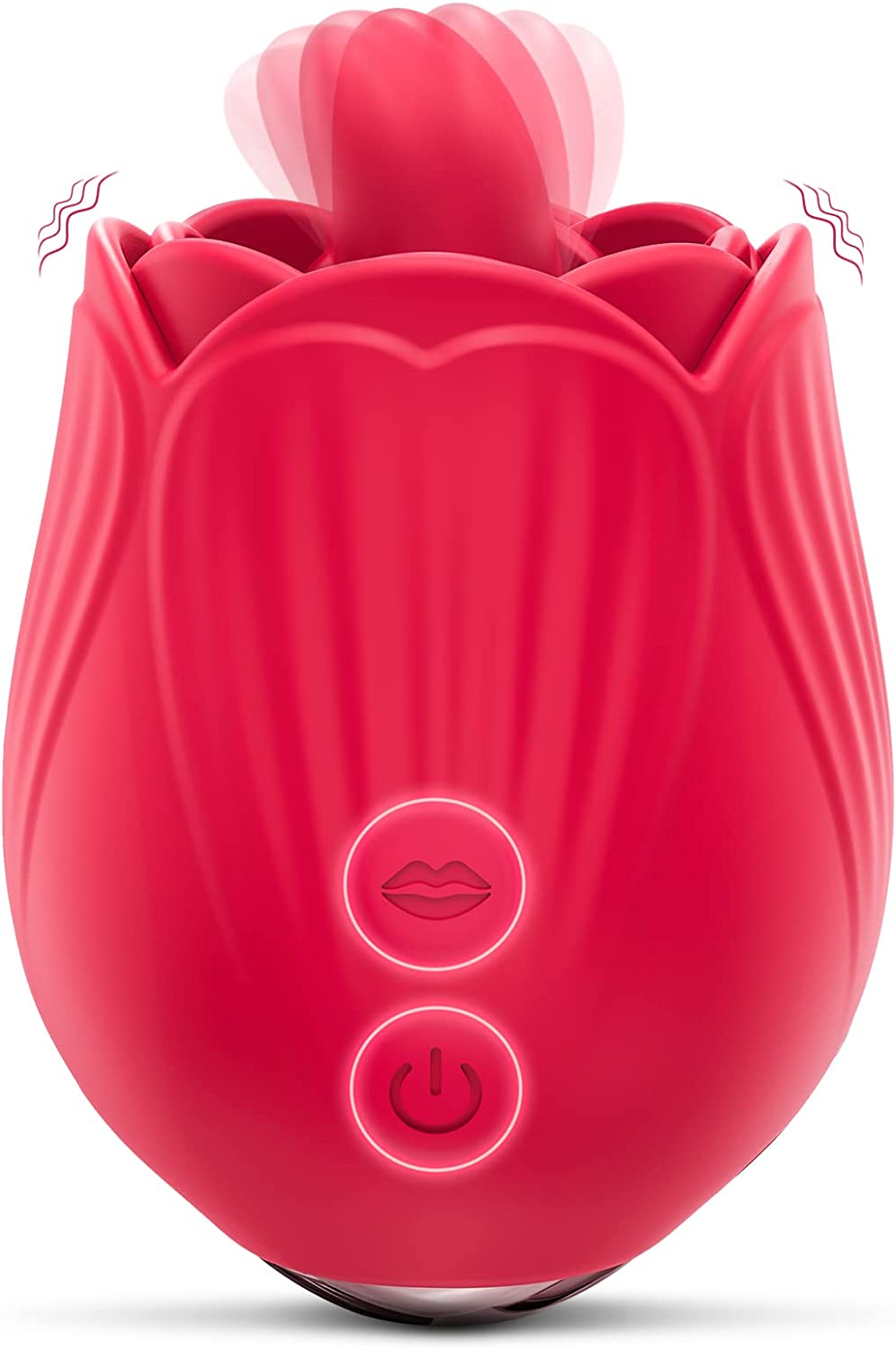 Rose Toy Vibrator for Women, Clitoral Stimulation Tongue Vibrator with 10 Licking & 10 Vibration Powerful Modes, Clit Nipple Anal Lick Stimulator, Rechargeable Adult Sex Toys & Games for Women Couples