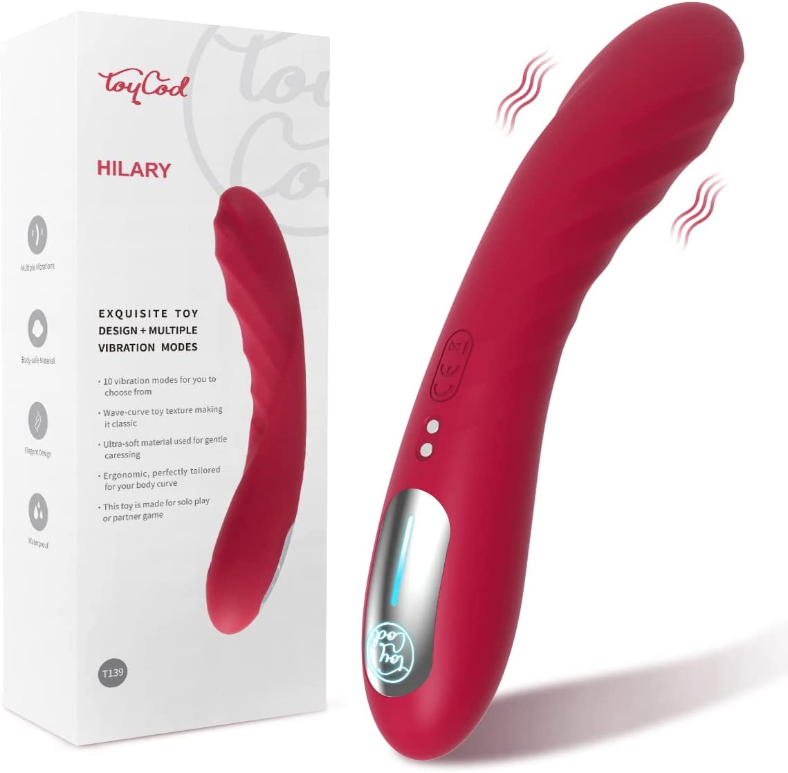 Bendable G-spot Vibrator Sex Toys - ToyCod Dildo Vibrators with 10 Vibrations - Clitoral Vibrator Dildos Stimulator Vaginal Anal Sex Toy Vibrating Personal Massager Adult Toy for Women Couples Fun