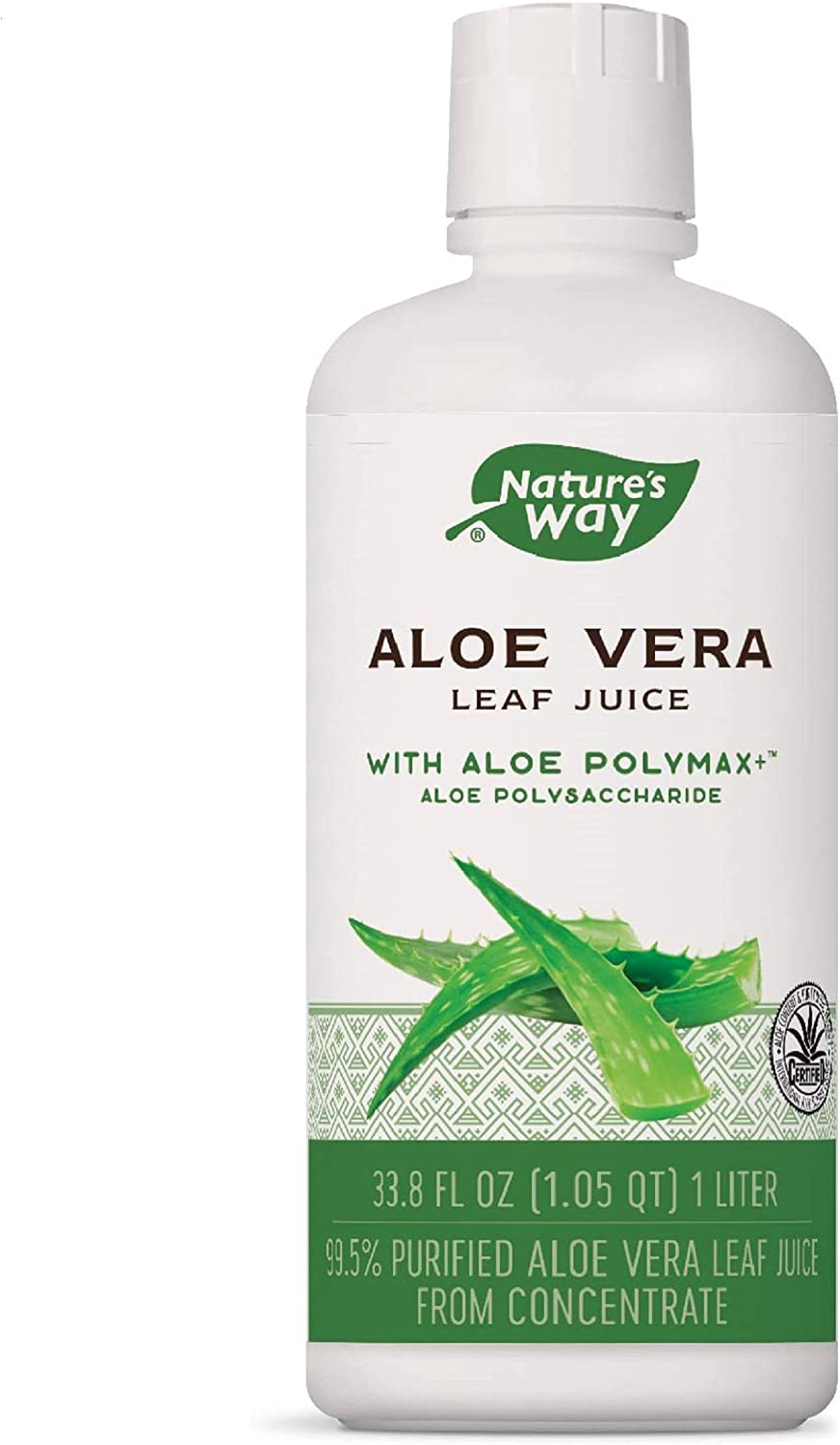 Nature's Way Premium Quality Aloe Vera Leaf Juice 99.5% Purified Aloe Vera Leaf Juice, 33.8 fl oz