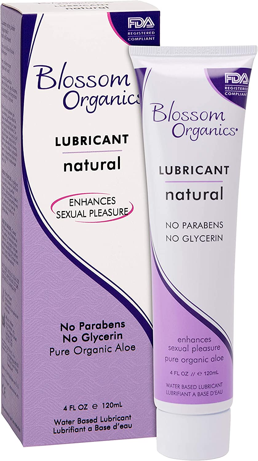 Blossom Organics Natural Moisturizing Lubricant Lavender Blossom, 4 Fl Oz, Ultra Clear Liquid, (Pack of 1), 1616953004