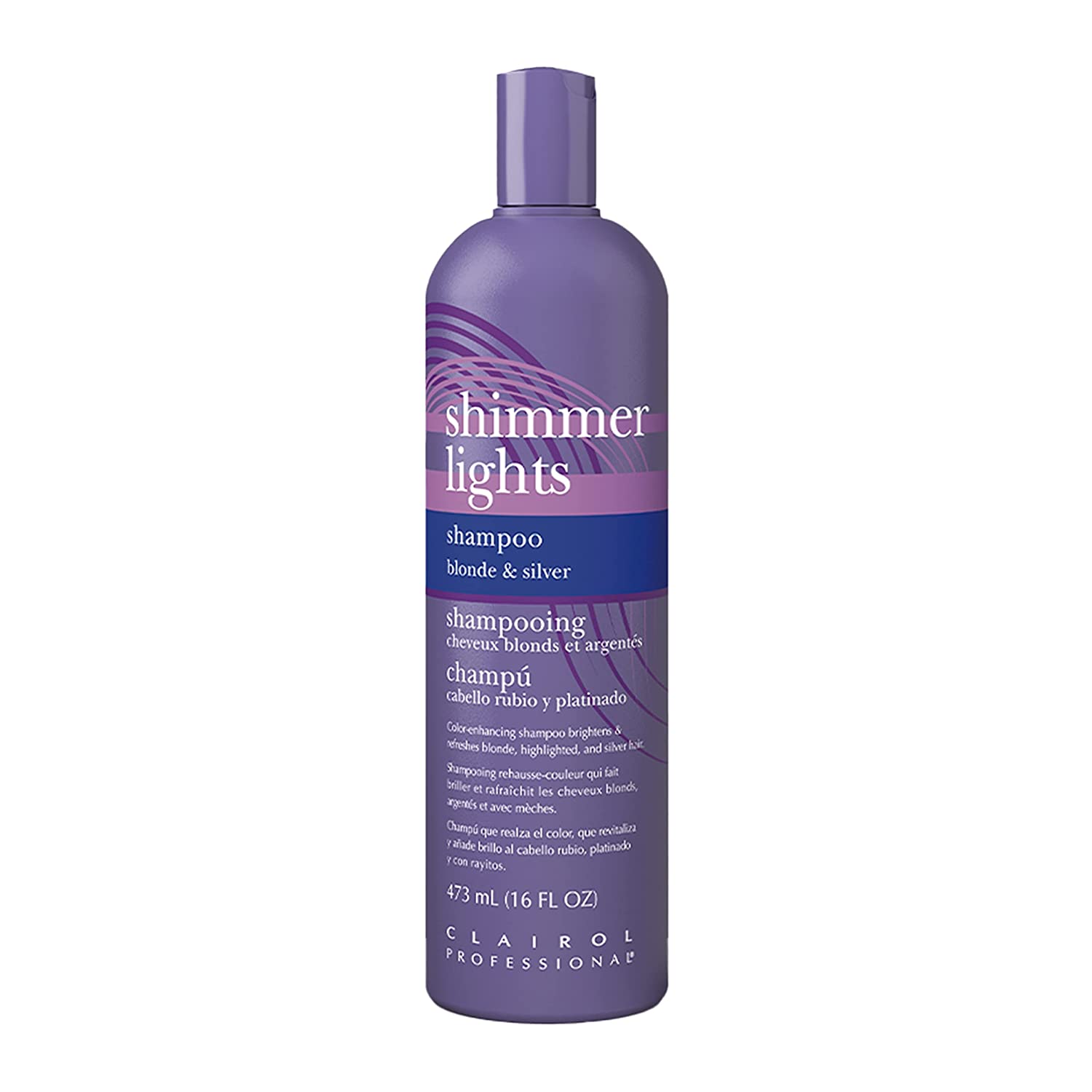 Clairol Professional Shimmer Lights Shampoo for Neutralizing Brassy Tones with Refreshing Blonde Hair Results