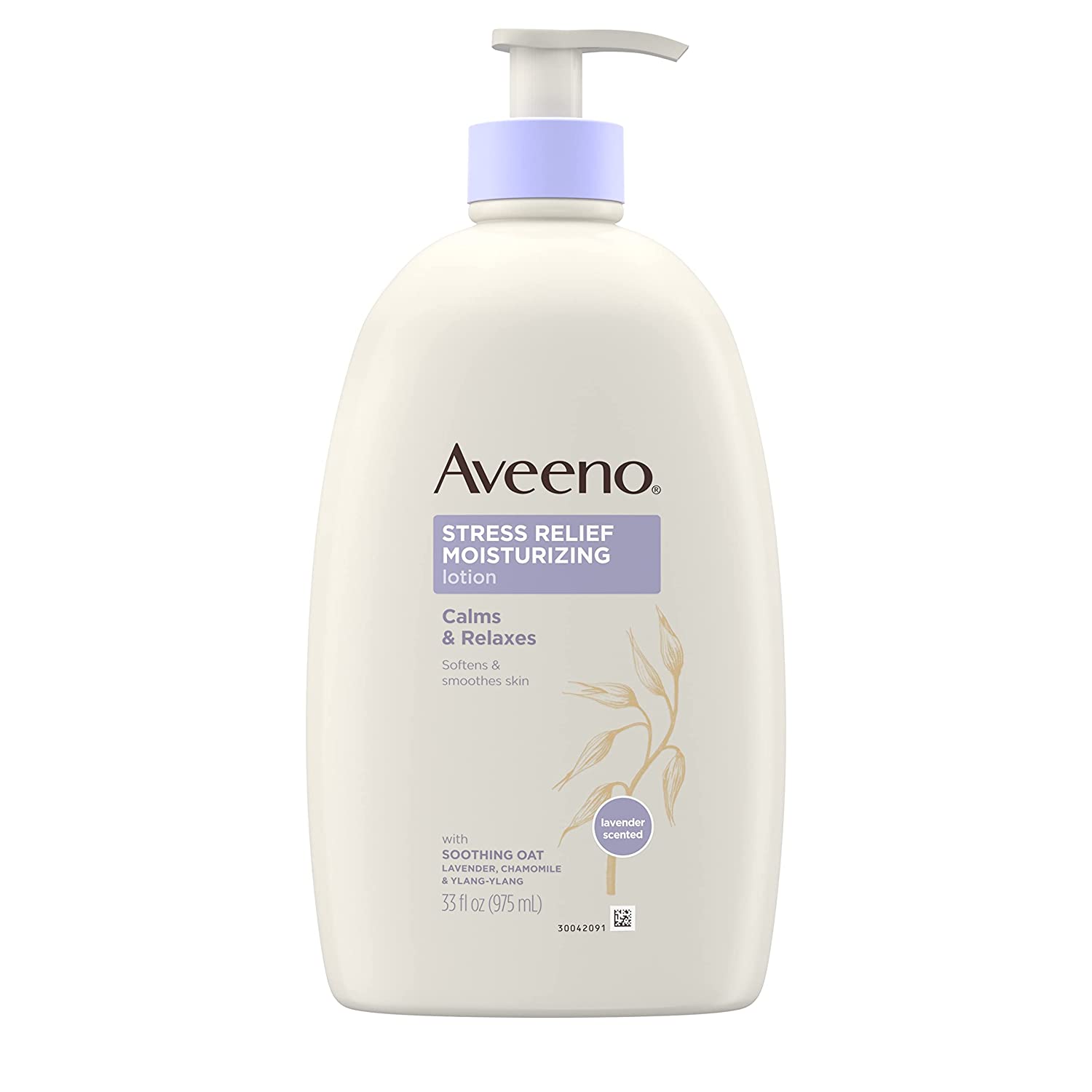 Aveeno Stress Relief Moisturizing Body Lotion with Lavender, Natural Oatmeal and Chamomile & Ylang-Ylang Essential Oils to Calm & Relax, 33 fl. oz